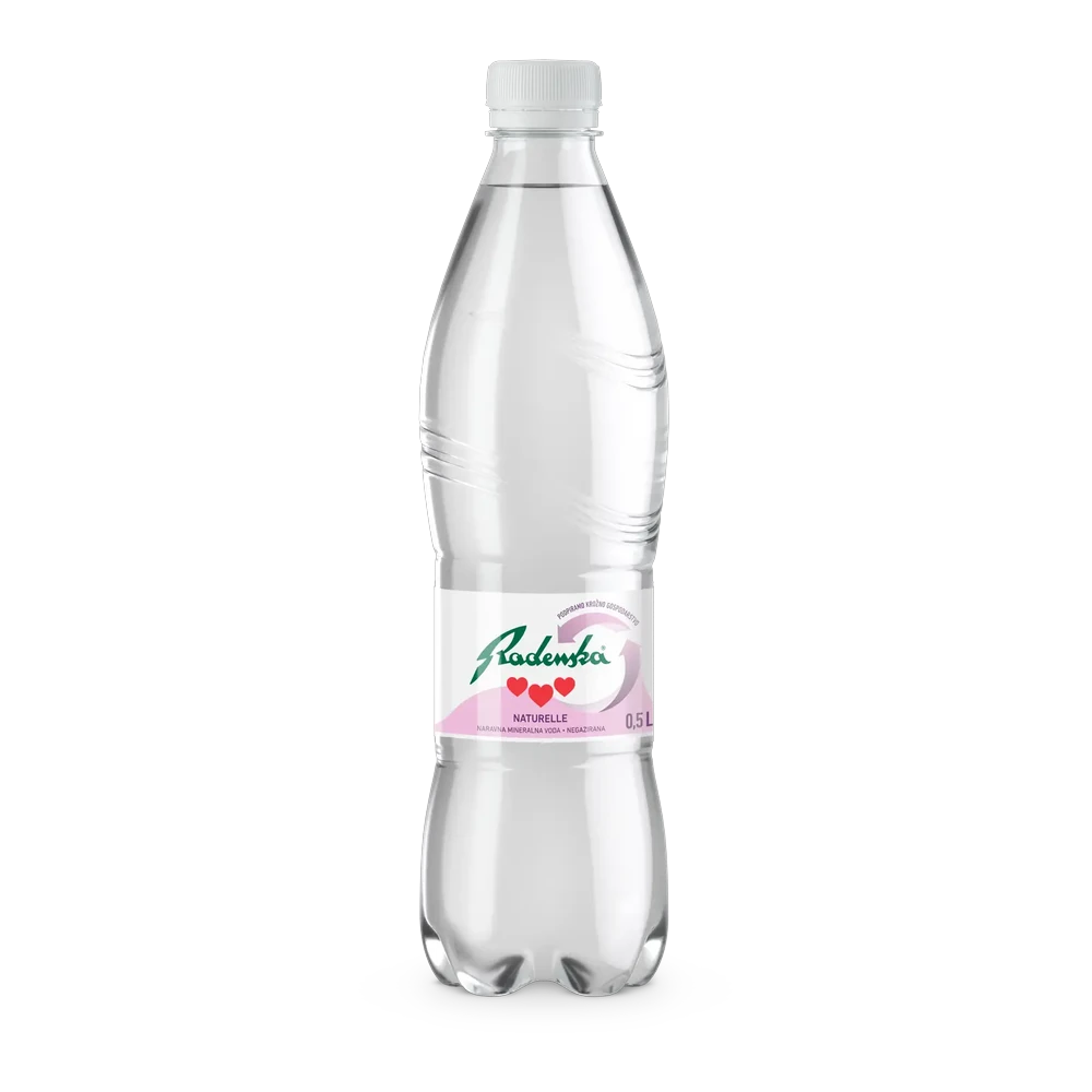 Radenska, Ujë natyral, plastikë, 0.5 L